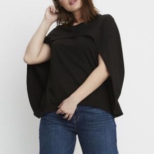 Universal Standard Volga Cape T-shirt top Black M